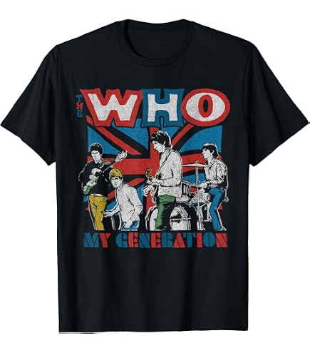 Amazon.com: The Who Official Vintage Faded Logo 1966 T-Shirt